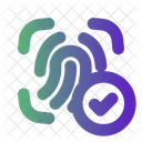 Verified Detected Fingerprint Icon