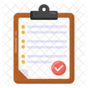 Checked List Bulleted List Document Icon