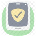 Verified Protection Flat Rounded Icon Icon