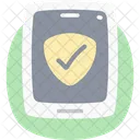 Verified Protection Flat Rounded Icon Icon