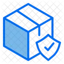 Verified Shield Protected Box Cardboard Icon