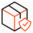 Verified Shield Protected Box Cardboard Icon