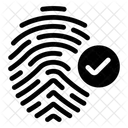 Verified Thumbprint Biometry Biometric Identification Icon