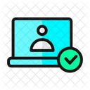 Verified user laptop  Icon