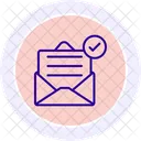 Verifier La Ligne De Message Icone Icon