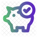 Verifiziert Sparschwein Ersparnisse Symbol