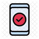 Verifiziertes Mobiltelefon Handy Check Mobiltelefon Symbol