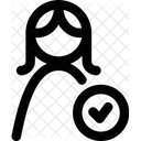 Verifiziert weiblich  Symbol