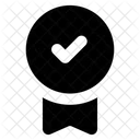 Verifiziertes Abzeichen Gepruftes Abzeichen Genehmigtes Abzeichen Symbol