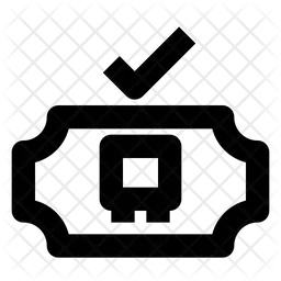 Verifiziertes Busticket  Symbol