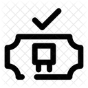 Verifiziertes Busticket  Symbol