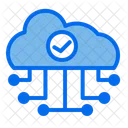 Verifiziertes Cloud Netzwerk Cloud Netzwerk Cloud Icon