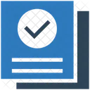 Verifiziertes Dokument Verifizierte Daten Verifizierte Dateien Symbol
