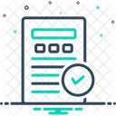 Verifiziertes Dokument Dokument Akzeptieren Abschluss Icon