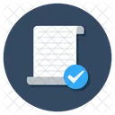 Verifiziertes Dokument Genehmigtes Dokument Verifiziertes Papier Symbol
