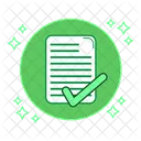 Verifiziertes Dokument Verifizierter Vertrag Papier Symbol