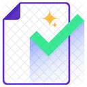 Beglaubigtes Dokument Beglaubigtes Verifiziertes Dokument Symbol