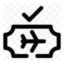 Verifiziertes Flugticket  Symbol