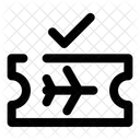 Verifiziertes Flugticket  Symbol