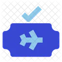 Verifiziertes Flugticket Ticket Flug Symbol