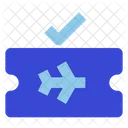 Verifiziertes Flugticket Ticket Flug Symbol