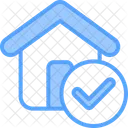 Verifiziertes Haus Verifiziert Verkauft Symbol