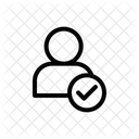 Verifiziertes Konto Genehmigter Benutzer Benutzer Folgen Symbol