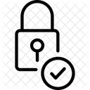Schutzv Gepruftes Schloss Vorhangeschloss Symbol