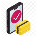 Verifiziertes Telefon Verifiziertes Mobiltelefon Genehmigtes Telefon Symbol