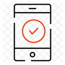Verifiziertes Mobiltelefon Verifiziertes Telefon Genehmigtes Mobiltelefon Symbol