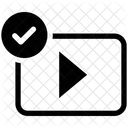 Verifiziertes Video Video Verifiziert Video Akzeptiert Symbol