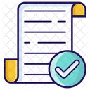 Verify Document Approved Document Verify Paper Icon