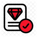 File Gemstone Approve Icon