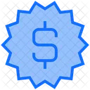 Verkaufsabzeichen Dollar Rabattabzeichen Symbol