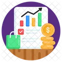 Statistiken Finanzdiagramme Diagramminfografik Symbol