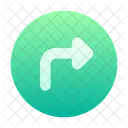 Strassenschild Rechts Abbiegen Symbol