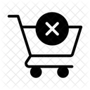 Verlassener Einkaufswagen  Symbol