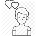 Verliebter Junge  Symbol