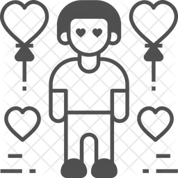 Verliebter Junge  Symbol