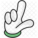 Verlierer Symbol Handbewegung Cartoon Hand Symbol