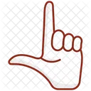 Verlierer Symbol Handbewegung Cartoon Hand Symbol