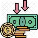 Verlust Schaden Defizit Symbol