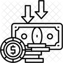 Verlust Schaden Defizit Symbol