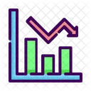 Geschaft Diagramm Unten Symbol