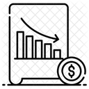Verlustdiagramm Finanzdiagramm Datenanalyse Icon