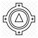 Vermessungsmarkierung Gebaude Vermessung Symbol