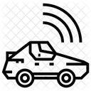Vernetztes Auto Vernetztes Fahrzeug Selbstfahrendes Auto Icon