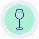 Icone De Ligne De Verre A Vin Icon