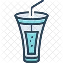 Verre Avec Paille Verre Paille Icône