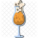 Verre de bière mousseuse  Icône